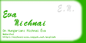 eva michnai business card